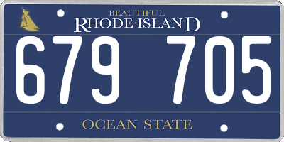 RI license plate 679705