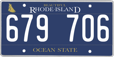 RI license plate 679706