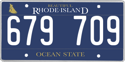 RI license plate 679709