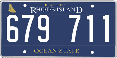 RI license plate 679711