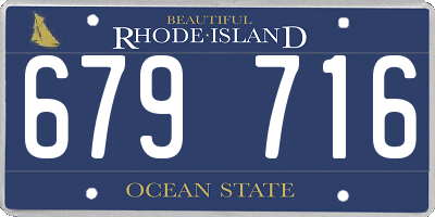 RI license plate 679716