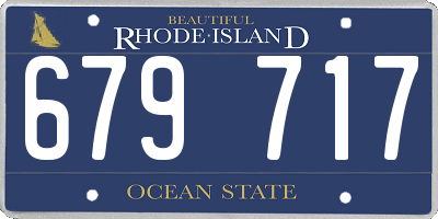 RI license plate 679717