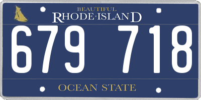 RI license plate 679718