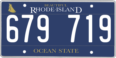 RI license plate 679719
