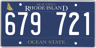 RI license plate 679721