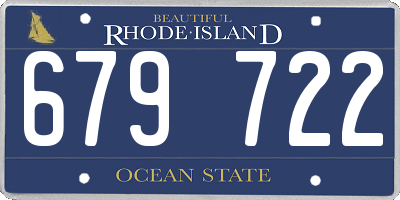 RI license plate 679722