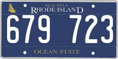 RI license plate 679723