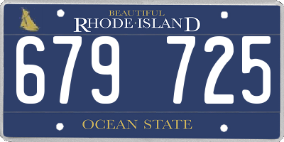RI license plate 679725