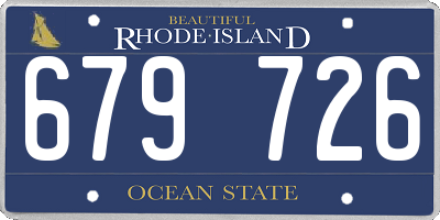 RI license plate 679726
