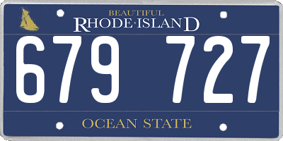 RI license plate 679727