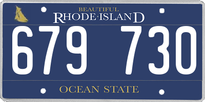 RI license plate 679730