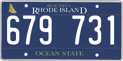 RI license plate 679731