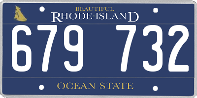 RI license plate 679732