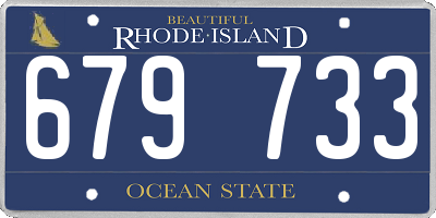 RI license plate 679733