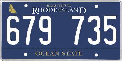 RI license plate 679735