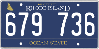 RI license plate 679736
