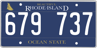 RI license plate 679737