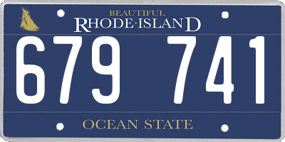 RI license plate 679741