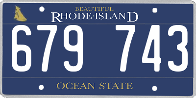 RI license plate 679743