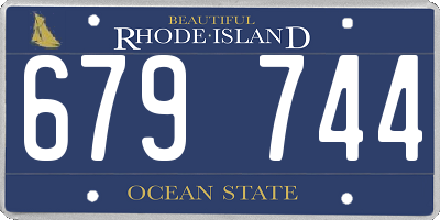 RI license plate 679744