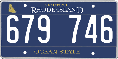 RI license plate 679746
