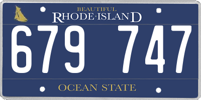 RI license plate 679747