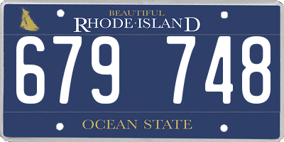 RI license plate 679748