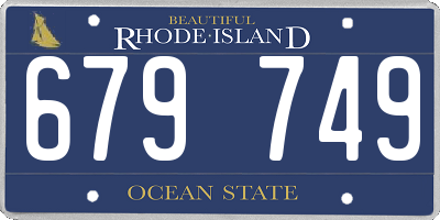 RI license plate 679749