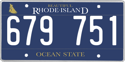 RI license plate 679751