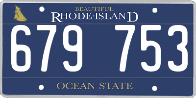 RI license plate 679753