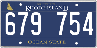 RI license plate 679754