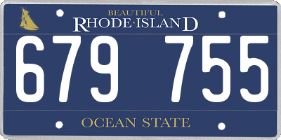 RI license plate 679755