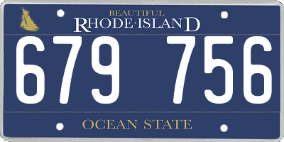 RI license plate 679756