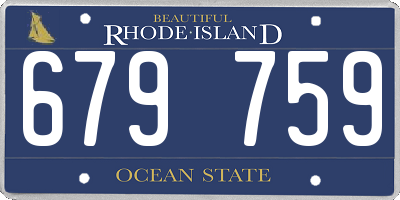 RI license plate 679759