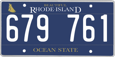 RI license plate 679761
