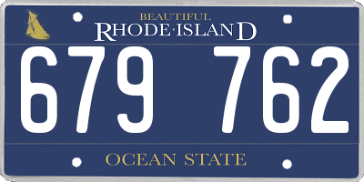 RI license plate 679762