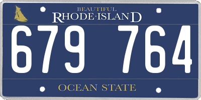 RI license plate 679764