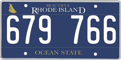 RI license plate 679766