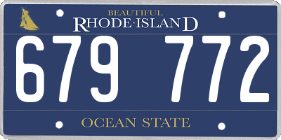 RI license plate 679772