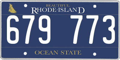 RI license plate 679773