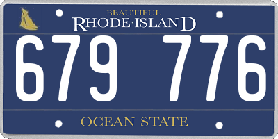 RI license plate 679776