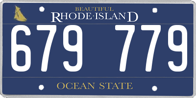 RI license plate 679779