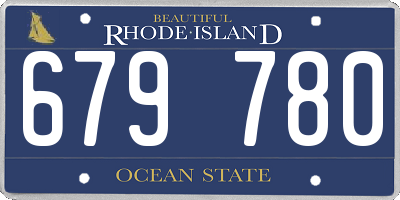 RI license plate 679780
