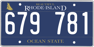 RI license plate 679781