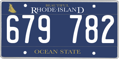 RI license plate 679782