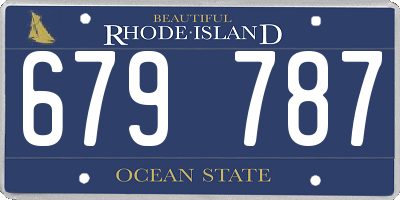 RI license plate 679787