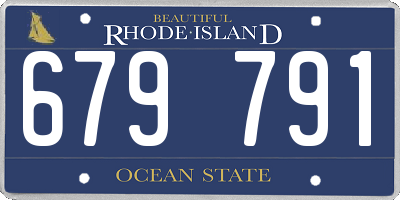 RI license plate 679791