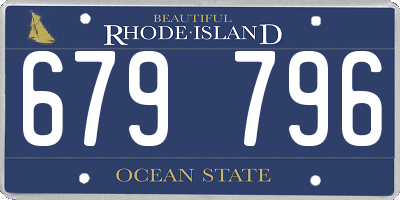 RI license plate 679796