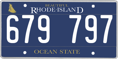 RI license plate 679797