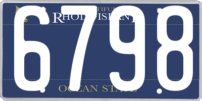 RI license plate 6798